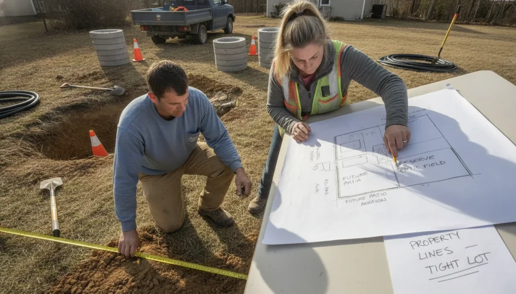 How Far Can a Septic Tank Be From the House in Lawrenceville?